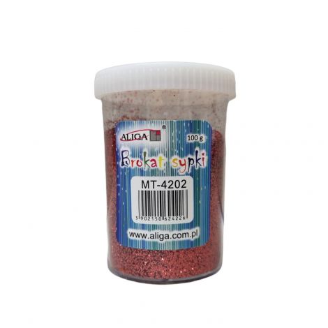 Brokat sypki Aliga 100g, Czerwony